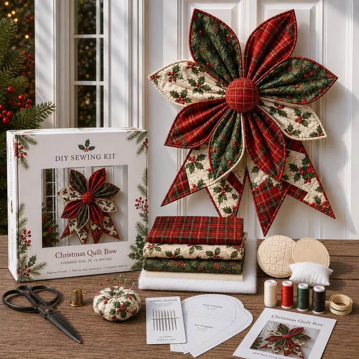 🎀 Oversized Quilted Bow Sewing Kit