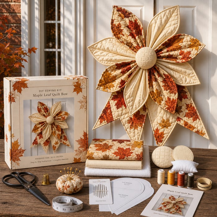 🎀 Oversized Quilted Bow Sewing Kit