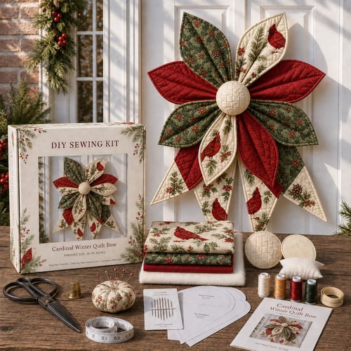 🎀 Oversized Quilted Bow Sewing Kit