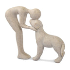 ⭐Handmade Abstract Person and Dog Figurine 🐕❤️