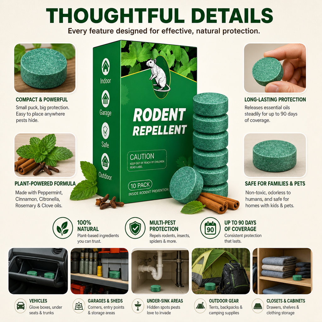 Rodent Repellent PeppermintOil Control Pest Repellent Pods